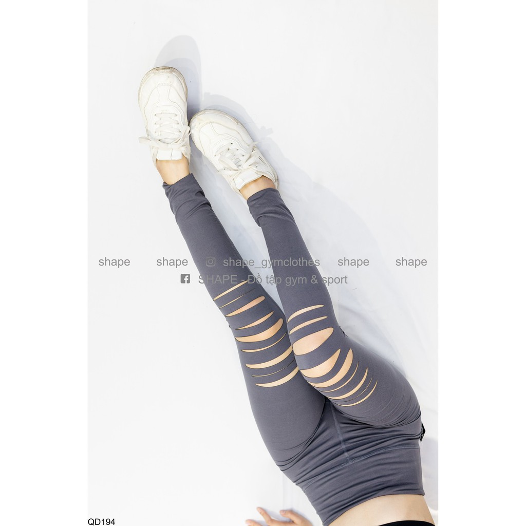 Quần legging nữ tập gym Shape cutout gối [QD194]
