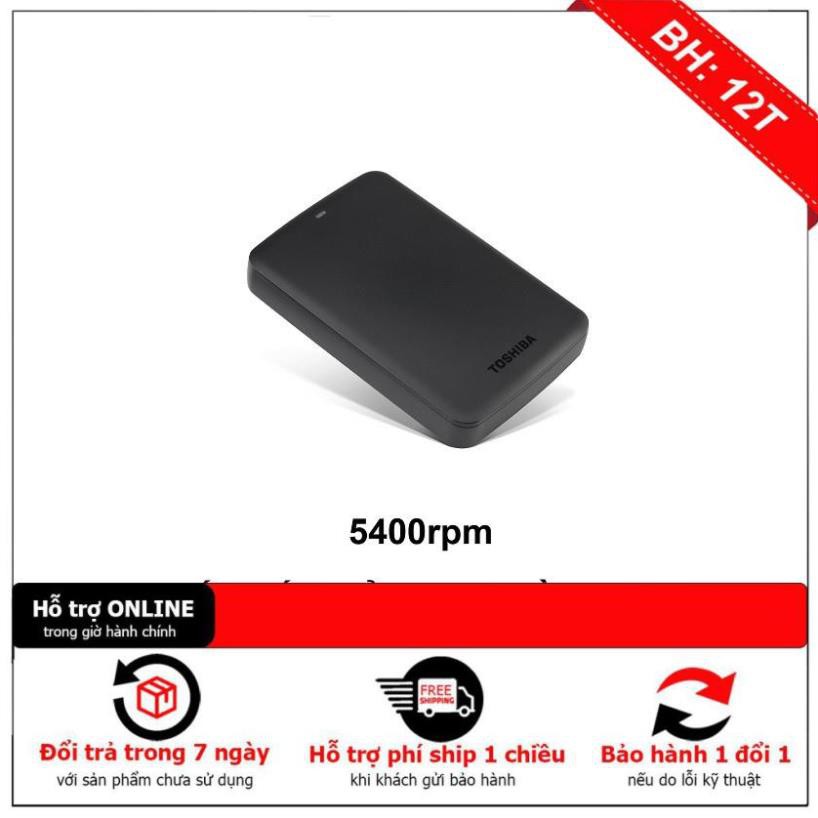 [BH12TH] Ổ cứng di động HDD Box TOSHIBA CANVIO BASICS 500GB 2.5’’ USB 3.0 Chính Hãng