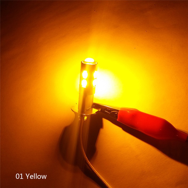 2 đèn sương mù xe hơi H3 LED 10smd 5630 5730