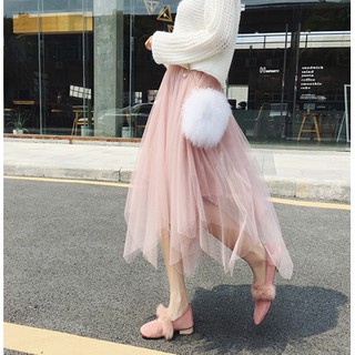 Chân váy lưới xòe dài công chúa cho nữ