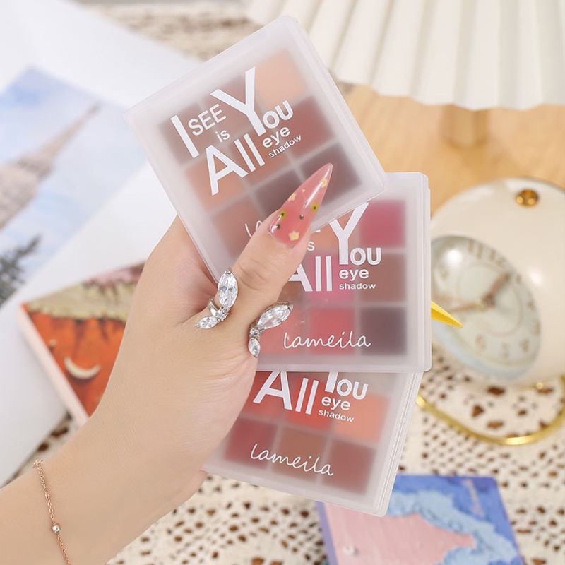 Bảng phấn mắt/má hồng/phấn má hồng màu đất lấp lánh thương hiệu LAMEILA