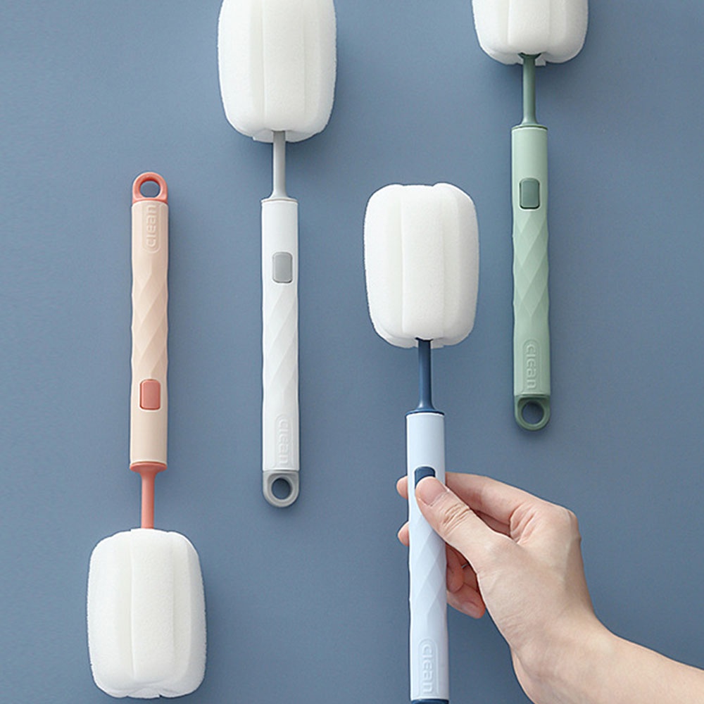 Cọ Vệ Sinh Bình Sữa Tay Cầm Dài Bằng Bọt Biển Tiện Dụng