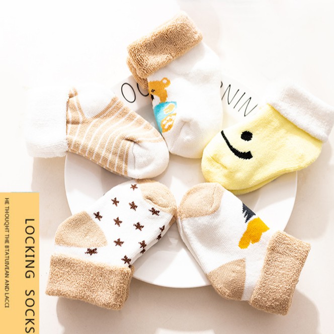 5 đôi baby & girl cotton cartoon socks sơ sinh trẻ sơ sinh trẻ mới biết đi vớ sàn mềm