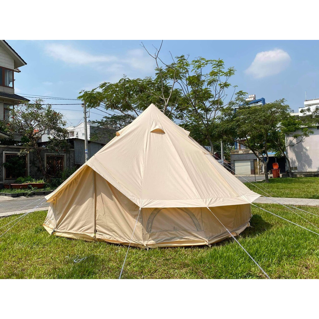 Lều cắm trại Mông cổ du lịch dã ngoại lều tròn phong cách Glamping campout A055