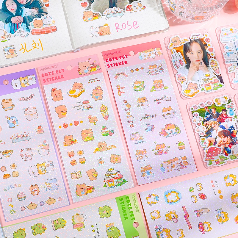 Sticker Lắp Lánh Cute Pet