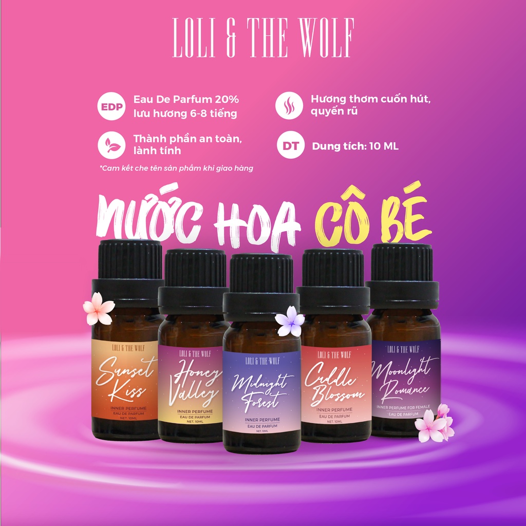 Nước hoa vùng kín nữ Loli & The Wolf Eau De Parfum lưu hương lâu chai 2ml, 10ml | WebRaoVat - webraovat.net.vn