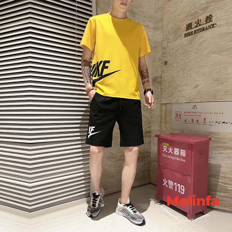 (Xả hàng)Bộ đồ thể thao nam, bộ quần áo cộc nam, Bộ nam mùa hè chất vải thun co giãn thoáng mát mã VABD0097