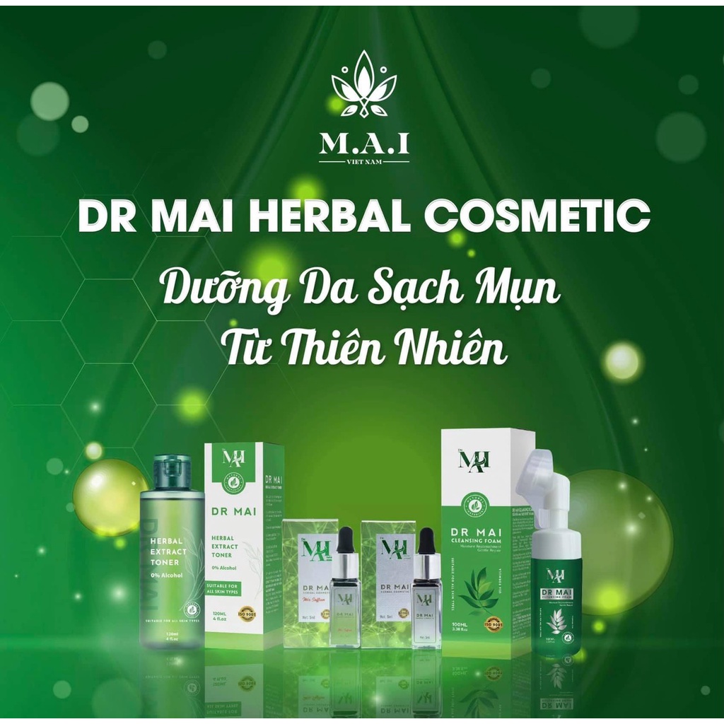 Sữa rửa mặt, sữa rửa mặt Dr Mai 100ml dành cho da dầu và da nhạy cảm, sạch sâu dịu nhẹ