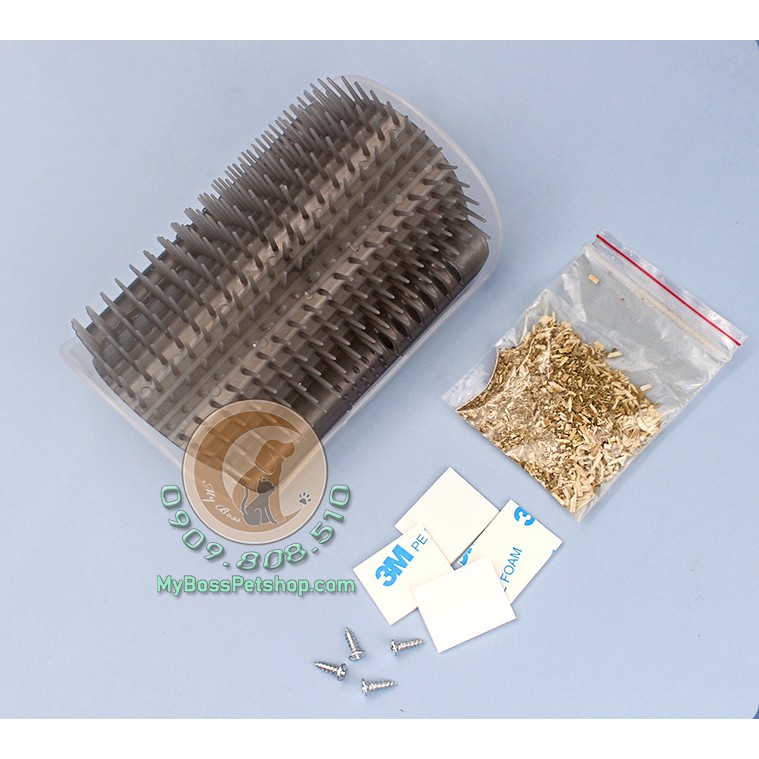 Lược chải lông cho mèo cưng gắn góc tường
