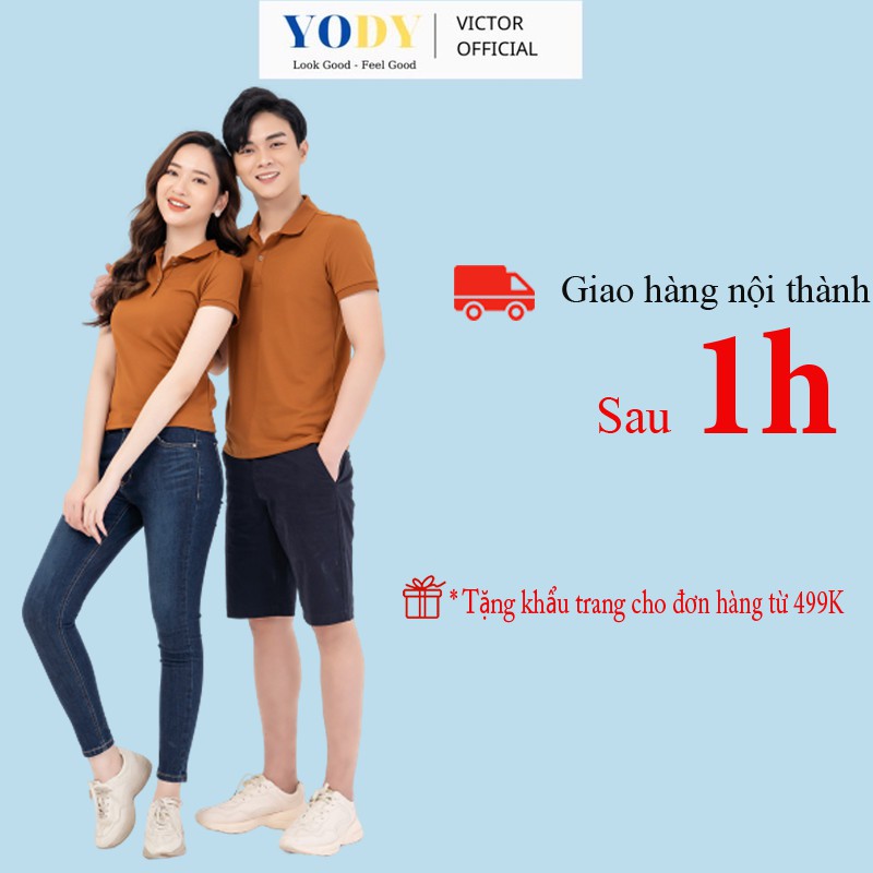 Áo Polo Nữ Cafe Cổ Trơn YODY Áo Thun Sợi Co Giãn, Thấm Hút Mồ Hôi, Thời Trang Công Sở - Mã: APN4388