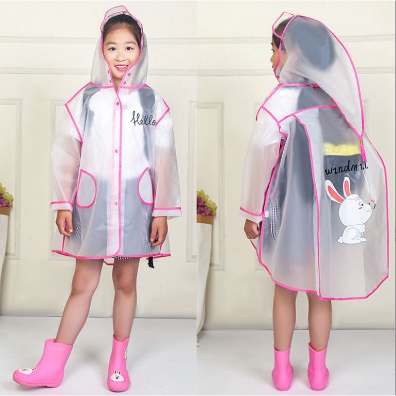 Áo mưa cho bé dễ thương (loại mang cặp sách ),,,