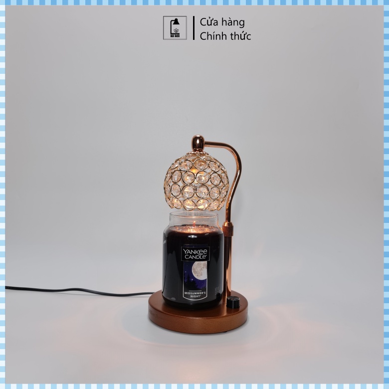 Đèn đốt nến thơm - Pha lê - Chỉnh chiều cao, độ sáng