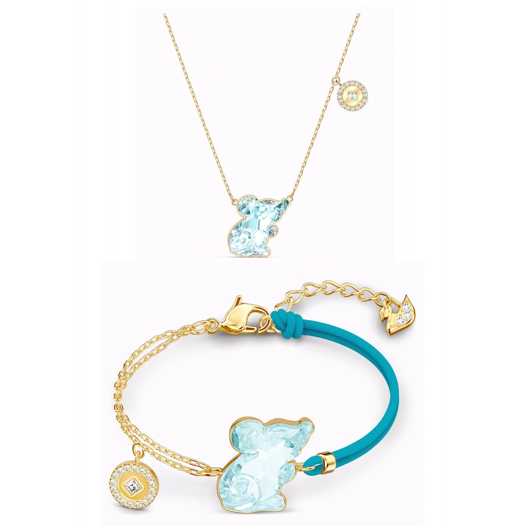 FREE SHIP Dây Chuyền Nữ WILLFAN Cute Crystal Mouse Necklace Bracelet Set Necklace Crystal suit FASHION cá tính Trang sức trang sức đeo THỜI TRANG