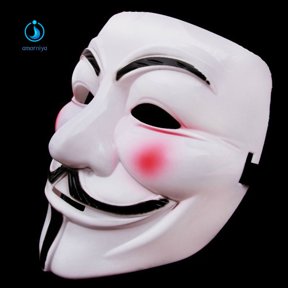 Mặt Nạ Hóa Trang Halloween AMAR Anonymous Hacker V for Vendetta Master
