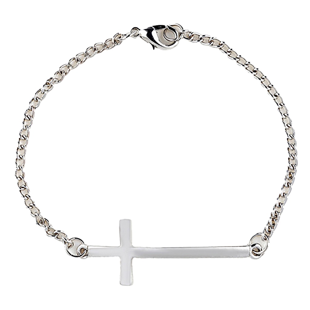 Vòng tay hợp kim thánh giá 3 màu tùy chọn dành cho nữ