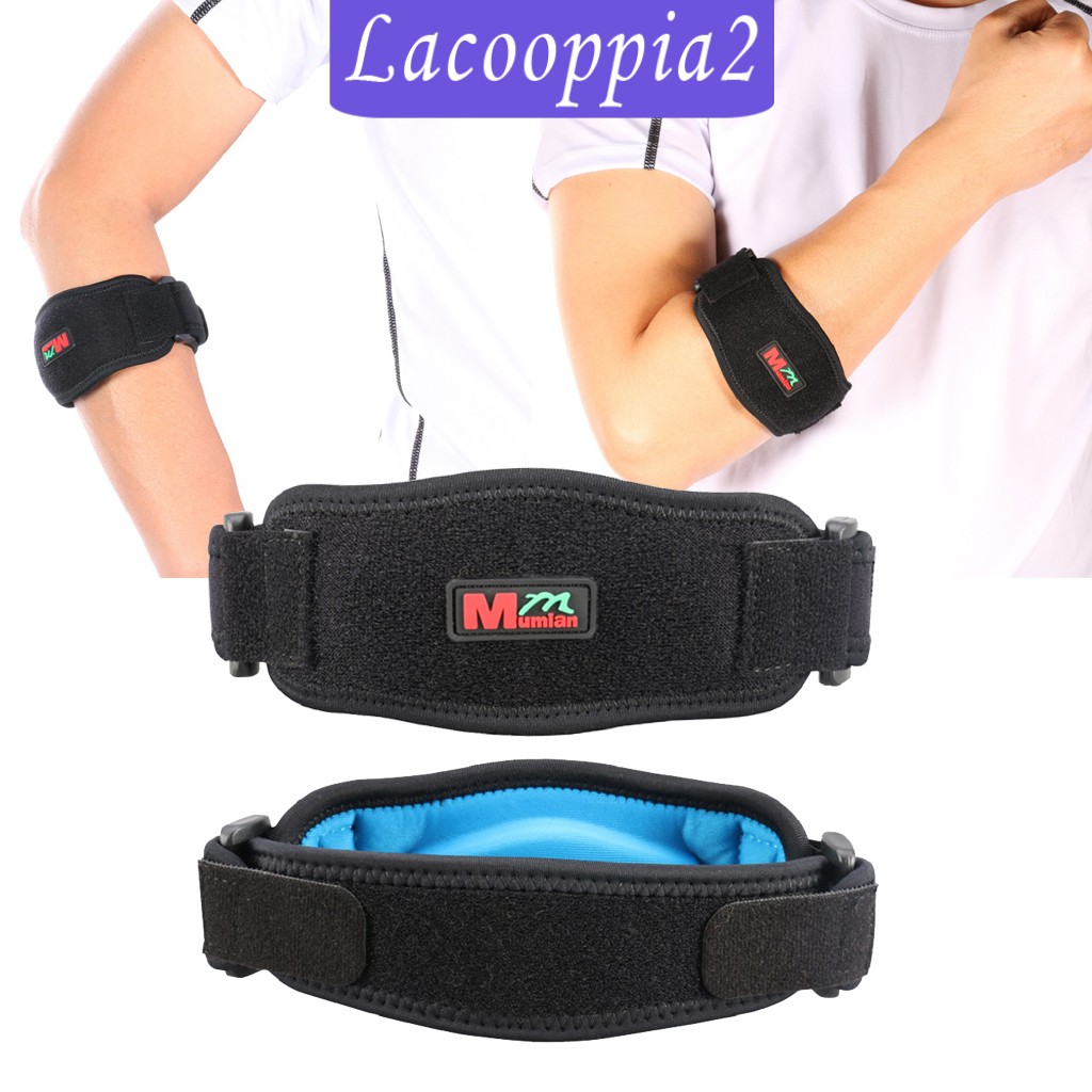 Đai đeo màu đen hỗ trợ khuỷu tay ngăn ngừa lồi cầu ngoài xương cánh tay và đau khớp cho hoạt động thể thao
