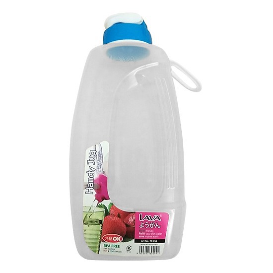 Bình nước nhựa Lava 2L, 1.25L hàng chính hãng, Gioăng Silicon siêu bền, kín chịu nhiệt độ từ -20 độ C đến 95 độ C