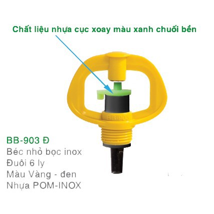 BB-903 Đ - BÉC NHỎ BỌC INOX ĐUÔI 6 LY POM (BỊCH 10 CÁI)