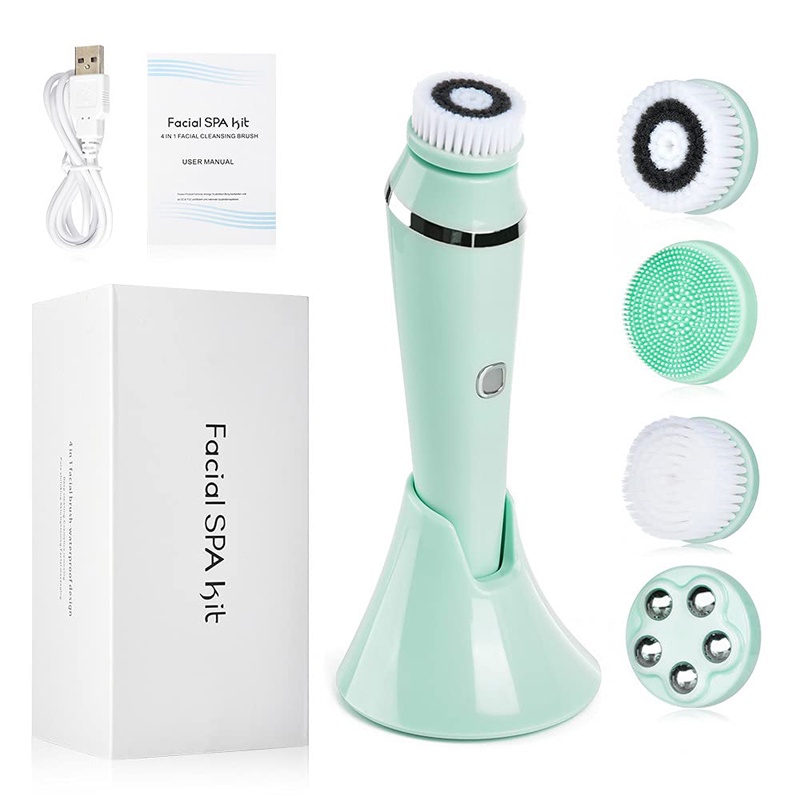 Máy rửa mặt SUOLAER massage 4 trong 1 tiện lợi