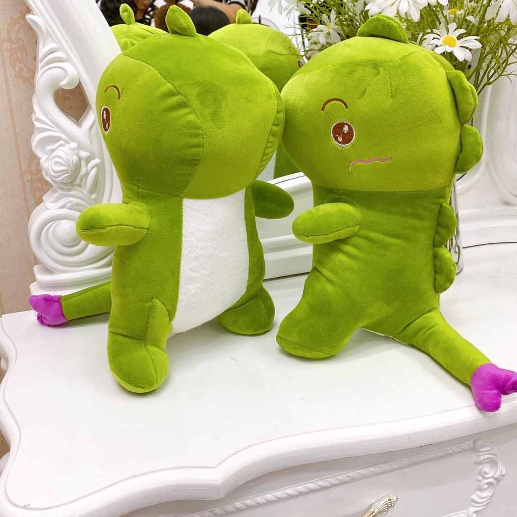 Gấu bông khủng long mini giá rẻ đầu to cute gối ôm ngủ cho bé kích thước 50cm