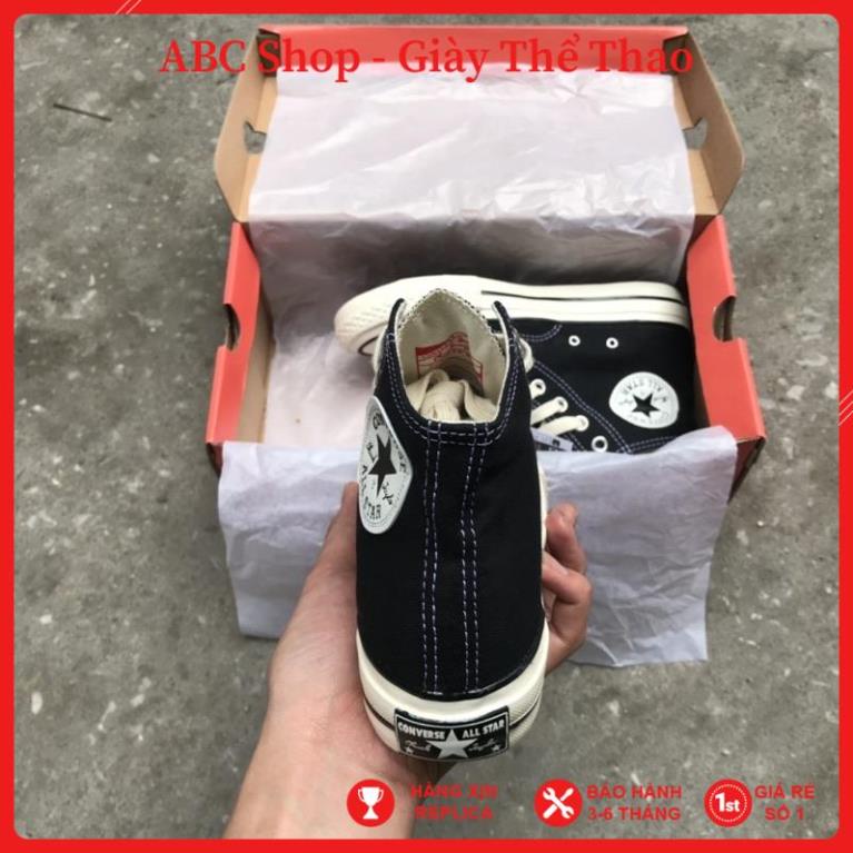 [Fullbox+Hàng Xịn] Giầy CV 1970s đen trắng sữa cao thấp cổ, Giày Thể Thao đen trắng cao cổ mũi bóng