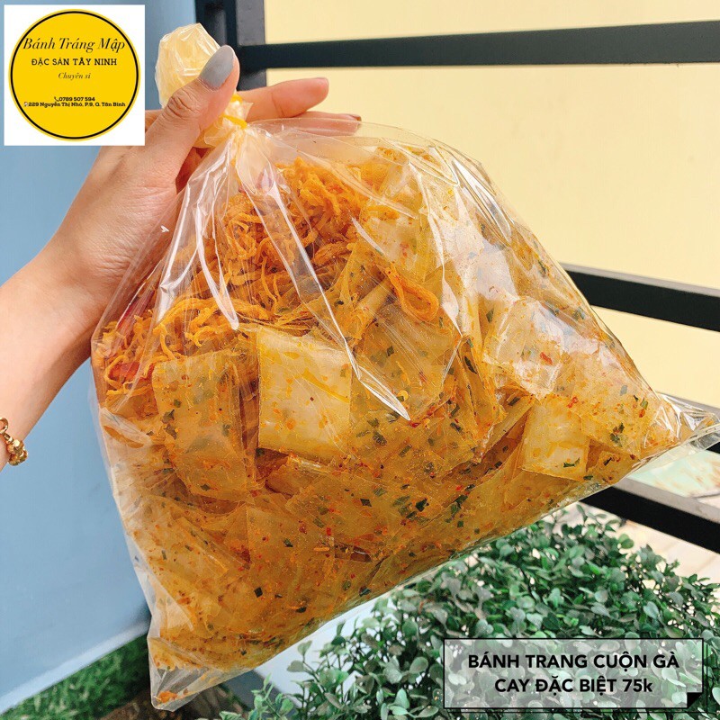 500g BÁNH TRÁNG CUỘN KHÔ GÀ CAY