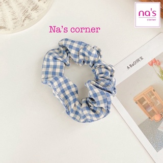 Thun cột tóc vải caro size nhỏ chun buộc tóc