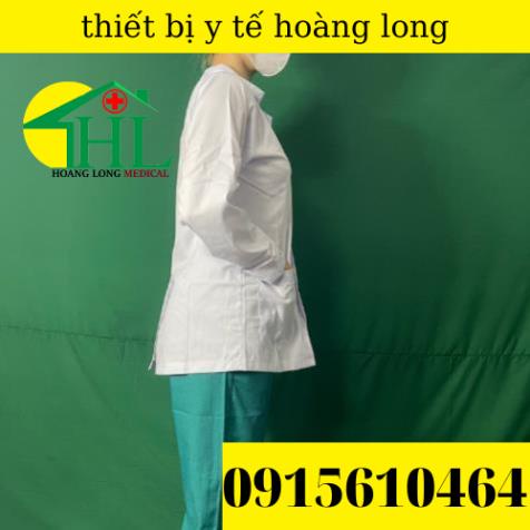 Áo Blouse bác sĩ dáng ngắn - tay dài nữ các size S M L XL