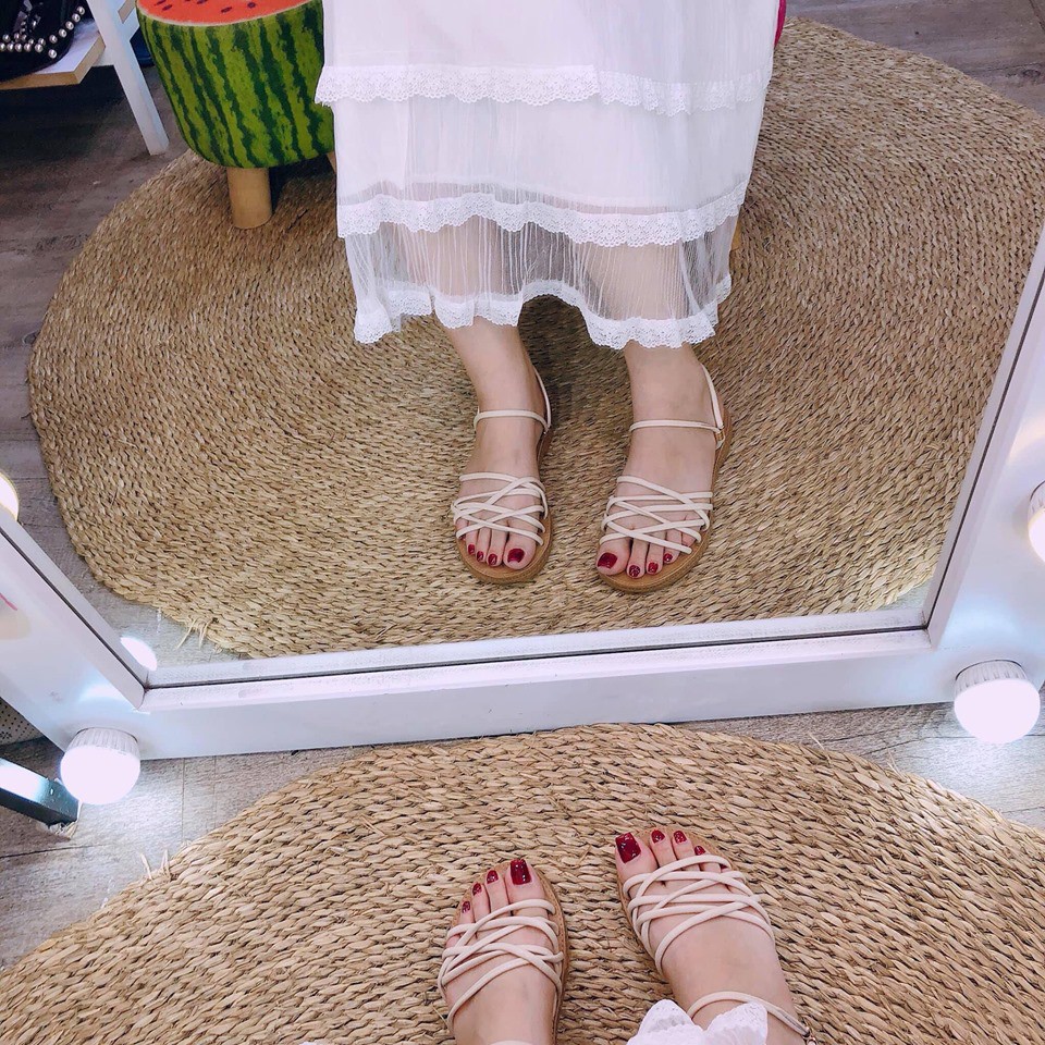 SANDAL QUAI CHÉO RỌ ĐẾ MỀM
