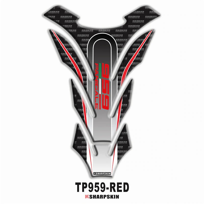 Decal Dán Trang Trí Bình Xăng Xe Mô Tô Ducati 959 Hình Xương Cá 3d