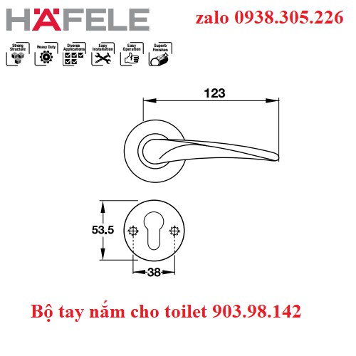 Bộ tay nắm cho toilet 903.98.142 | BigBuy360 - bigbuy360.vn