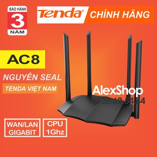 [Chính Hãng BH 3 Năm] Tenda AC8 Cổng Gigabit Thiết Bị Phát Wifi AC1200M Băng Tần Kép 2.4G và 5G