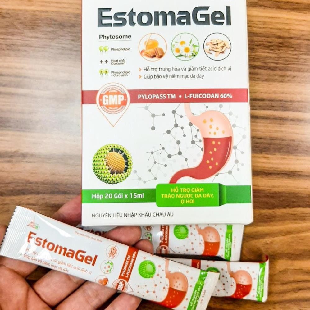 Estomagel – Gói uống hỗ trợ giảm viêm loét dạ dày, tá tràng (Hộp 20 gói) | BigBuy360 - bigbuy360.vn