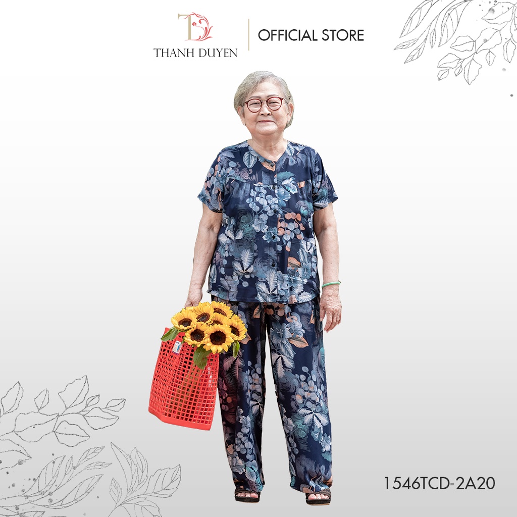 Đồ bộ Tole bà mặc nhà Thành Duyên bông, tay con có 2 túi áo, quần dài, không rút, thoáng mát- 1546TCD (T11)