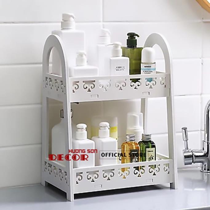 Kệ nhà tắm phòng bếp gỗ PVC tiện dụng cho việc đựng đồ KNT