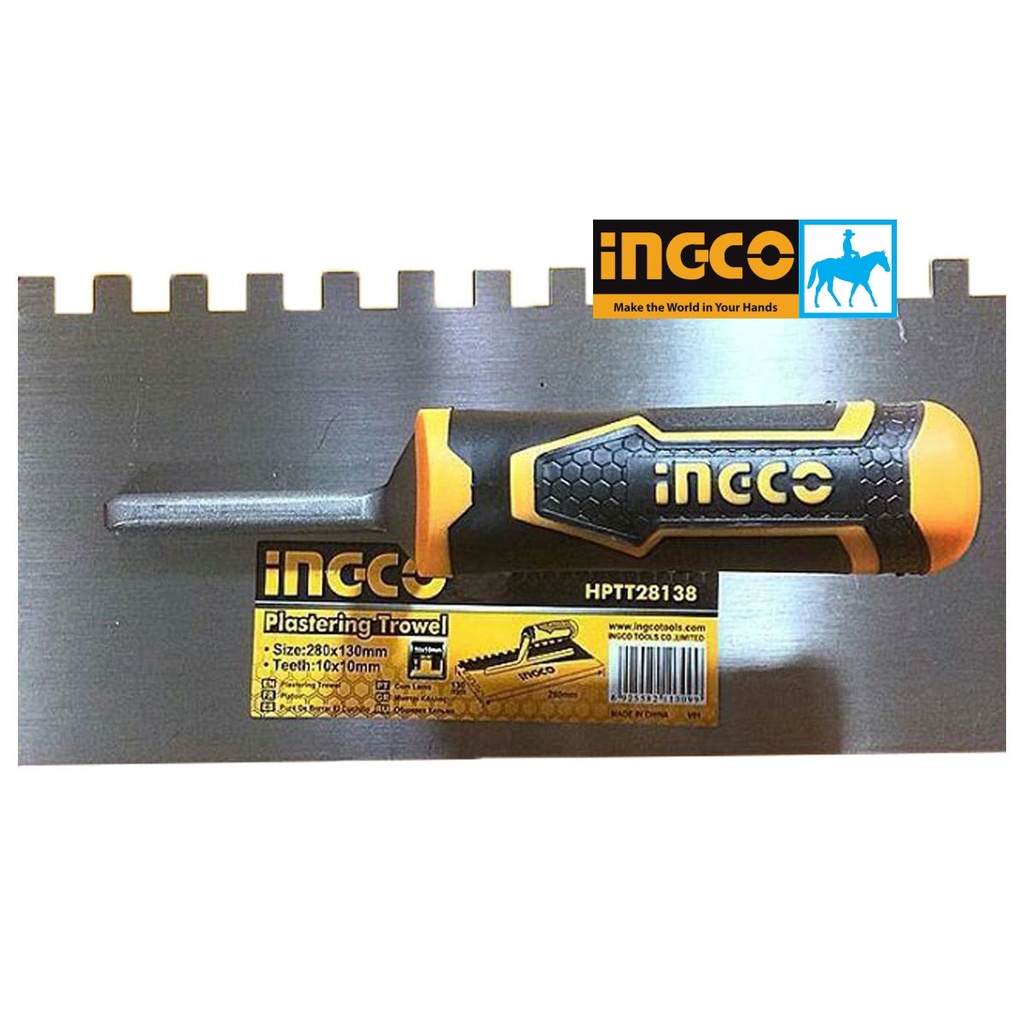 BAY HỒ CÓ RĂNG CƯA Bàn chà sơn nước răng cưa Cán Nhựa 280mm x 130mm INGCO HPTT28138