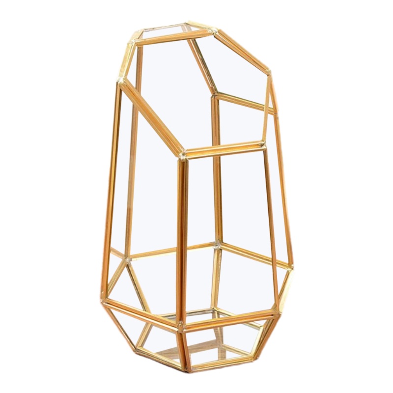 Chậu Kính Trồng Cây Kiểu Hình Học 9.4 Inch