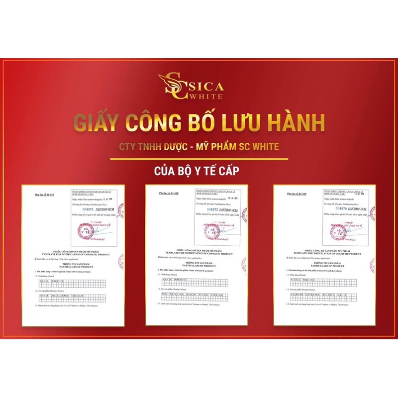 COMPO FACE VIP VÀ KEM CHỐNG NẮNG SICAWHITE SICA WHITE