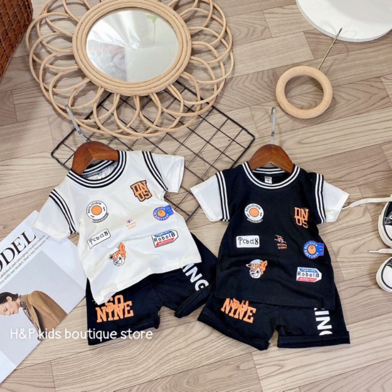 Bộ cottong hè cho bé trai hót nhất năm