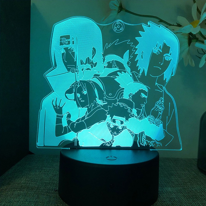 Đèn LED Tạo Hình 3D Nhân Vật Uzumaki Itachi Bằng Acrylic 16/7 Màu Sắc