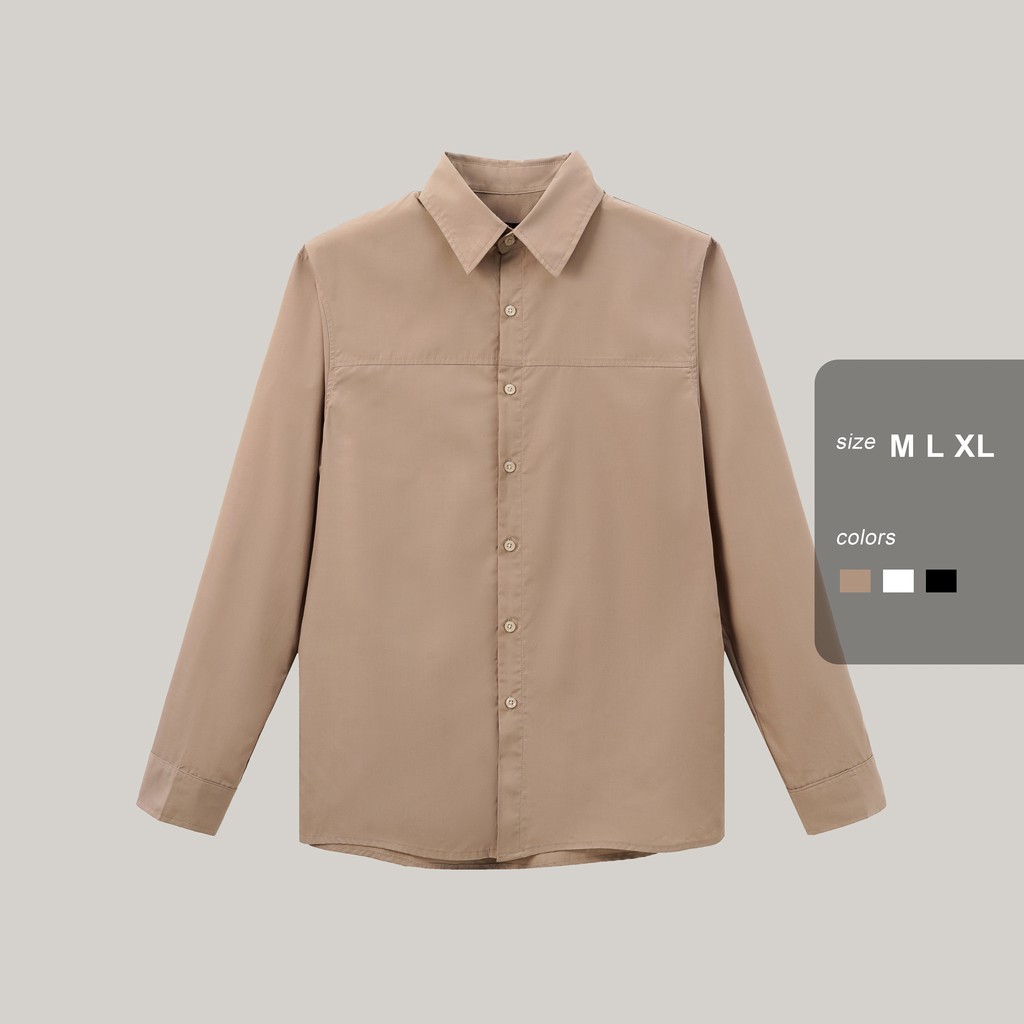 Áo Sơ Mi Dài Tay Cổ Đức Nam Ráp Ngực UNICUS Jacob Shirt