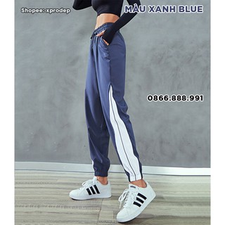 Quần Jogger Tập Gym Yoga Nữ QJ02 Cách Điệu , Dáng Rộng, Chất Gió Giấy Thoáng Mát
