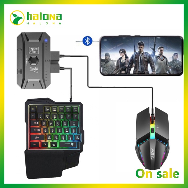 Bộ chuyển đổi bàn phím và chuột chơi game trên điện thoại di động Halo M1pro Bluetooth 5.0