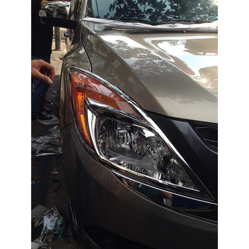 Bộ 2 ốp viền đèn pha mạ Crom Xe mazda Bt50 2017-2020