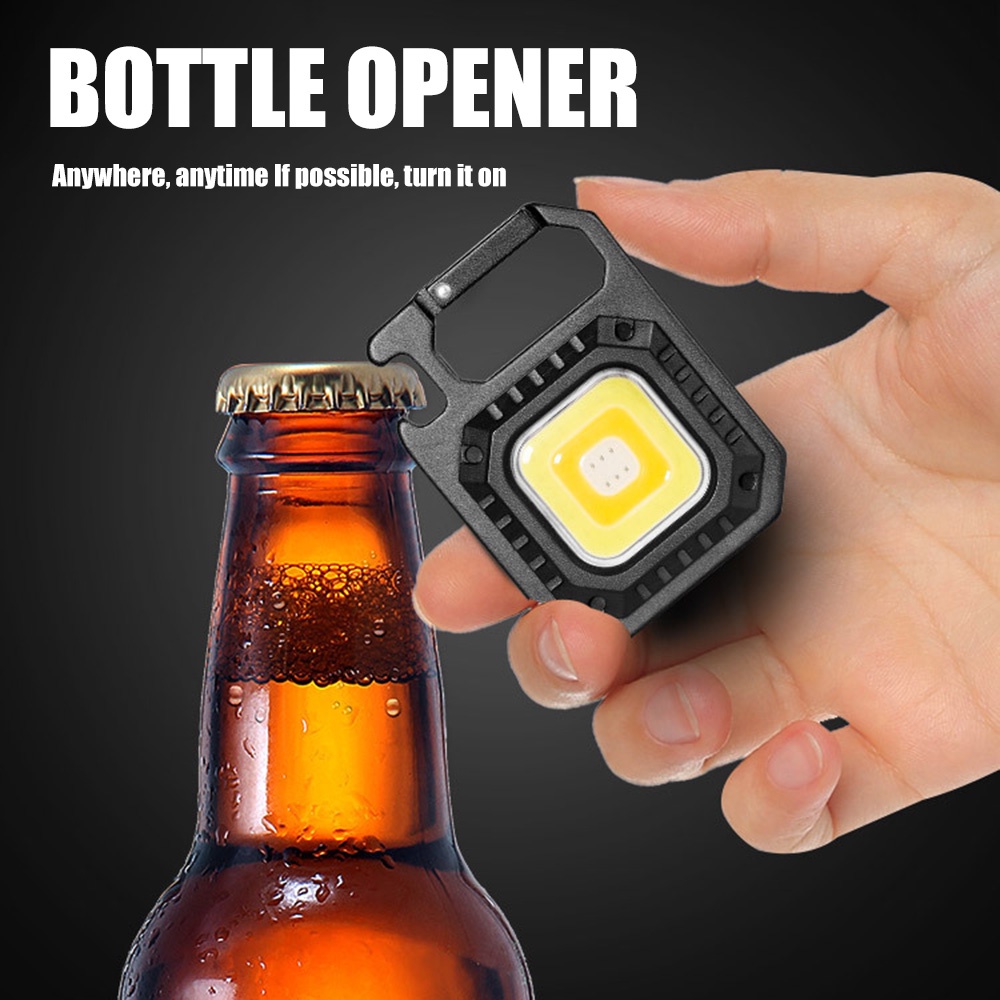 ✨Đèn Pin✨Đèn Làm Việc Mini Cầm Tay COB/USB 800 Lumens Có Móc Khóa Có Thể Sạc Lại Cho Cắm Trại Ngoài Trời