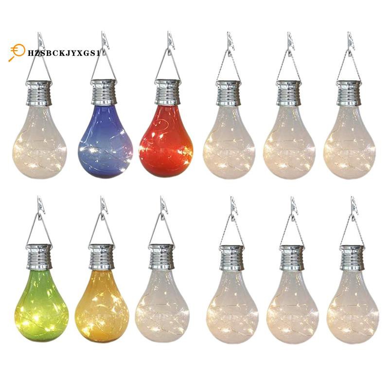 12 Pcs Outdoor Lights with 6 Solar Bulbs, Waterproof Transparent & Multicolor