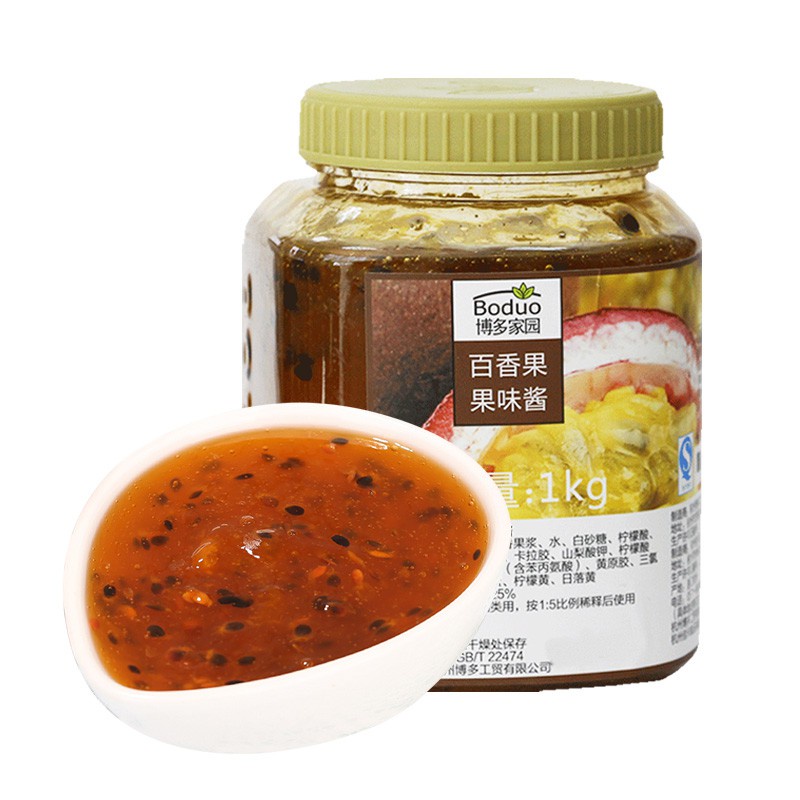 Mứt Sauce Chanh Leo BODUO hộp 1kg chuyên dùng pha chế trà hoa quả