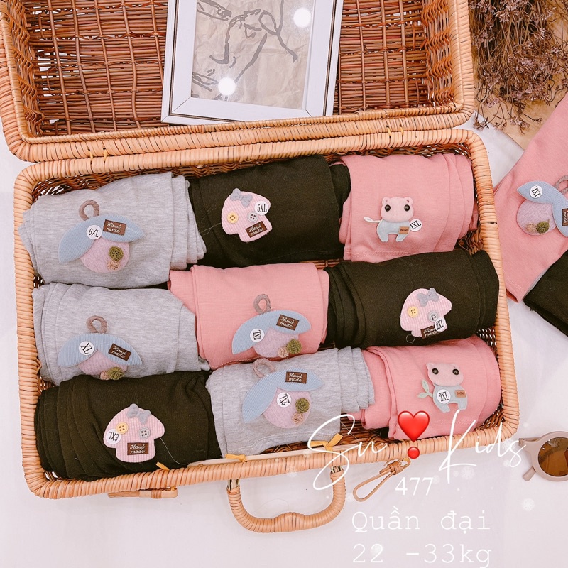 Set 3 quần legging cotton cho bé