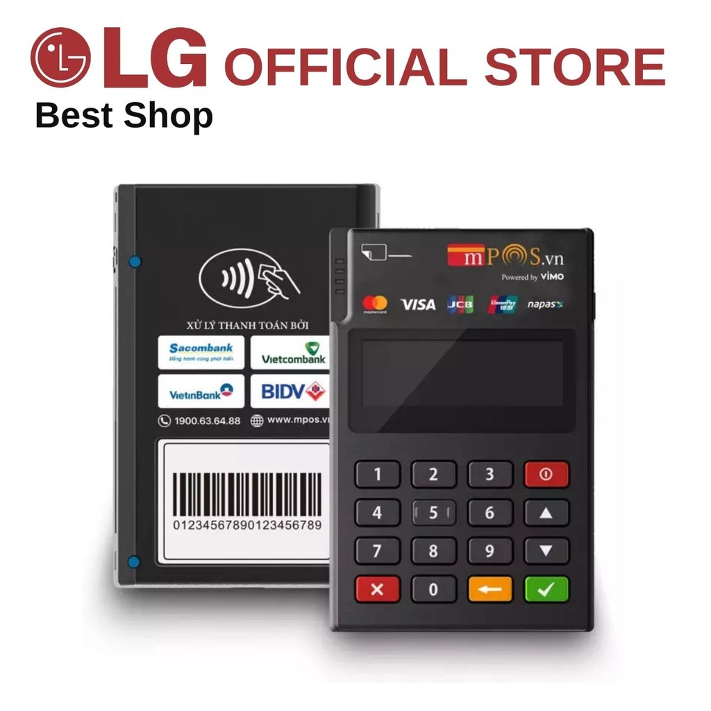 Máy Mpos quẹt mọi thoại thẻ thanh toán ( ATM, NAPAS, VISA, JCB, MASTERCARD, SAMSUNGPAY, UNION PAY)