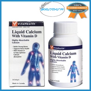 Viên Uống Bổ Sung Canxi Vitahealth Liquid Calcium With Vitamin D 1200Mg Hộp 30 Viên
